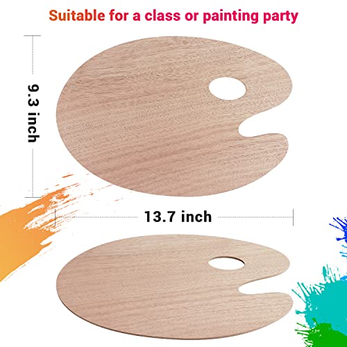 Wooden Paint Palette Paint Tray Palettes for Acrylic, Painting Palette Art Pallet for Painting, Thumb Holder Trays for Artist, 1 PCS Tamaki