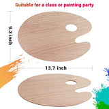 Wooden Paint Palette Paint Tray Palettes for Acrylic, Painting Palette Art Pallet for Painting, Thumb Holder Trays for Artist, 1 PCS Tamaki