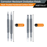 BESTNULE 4-Piece Nail Setter Dual Head Nail Set & Dual Head Center Punch & Hammerless Cold Chisel & Hinge Pin Remover Punch Set, Nail Setter Features BESTNULE