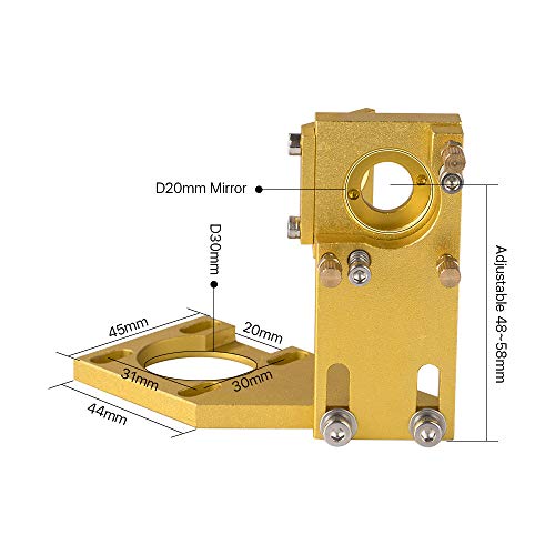 Cloudray K Series Whole Set Incl Head and Mirror Mounts With Focus Lens D20 FL50.8 Mo Mirrors for 2030 4060 k40 Laser engraving Cutting Machine - WoodArtSupply