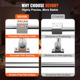 VEVOR Linear Rail Slide 2PCs 20mm x 1200mm Linear Bearing Slide Set with 4Pcs Block Bearings SC20UU+4Pcs Shaft Support Linear Shaft CNC Parts Kits VEVOR