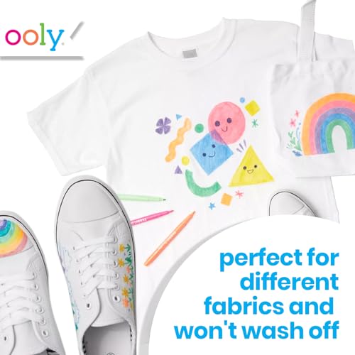 Ooly Permanent Fabric Markers [Set of 12], Fabric Doodlers are for Drawing on Denim Jackets, Light T-Shirts, Book Bags, Backpacks and More, Great Ooly