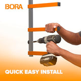 Bora Wood Organizer and Lumber Storage Metal Rack with 6-Level Wall Mount – Indoor and Outdoor Use, In Orange | PBR-001 Bora