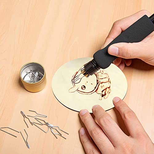 U.S. SOLID Wood Burning Kit Tool Station Dual Pyrography Pen Burner for Adults 2-in-1 Solid-Point 200℃~480℃ w/Temp Display and Wire-Nib 250℃~750℃with U.S. Solid