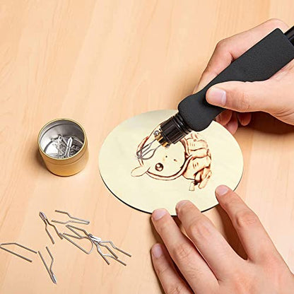U.S. SOLID Wood Burning Kit Tool Station Dual Pyrography Pen Burner for Adults 2-in-1 Solid-Point 200℃~480℃ w/Temp Display and Wire-Nib 250℃~750℃with
