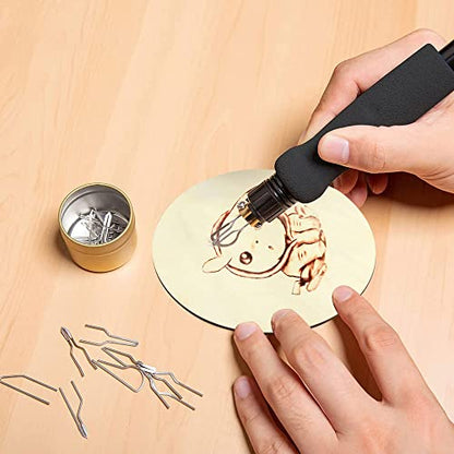 U.S. SOLID Wood Burning Kit Tool Station Dual Pyrography Pen Burner for Adults 2-in-1 Solid-Point 200℃~480℃ w/Temp Display and Wire-Nib 250℃~750℃with - WoodArtSupply