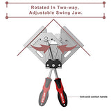 WETOLS Corner Clamp 2pcs 90 Degree Right Angle Clamp with Adjustable Aluminum Alloy Swing Jaw, Single Handle Clamps for Woodworking, Photo Framing, WETOLS