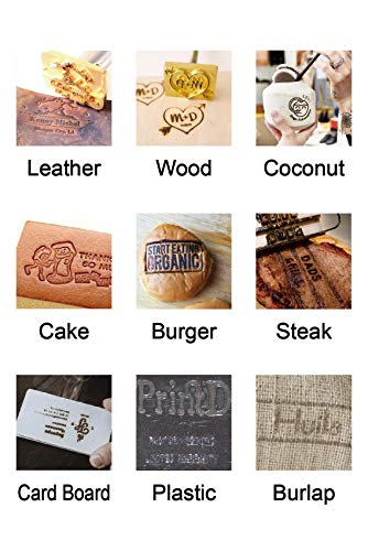 Personalised Brass Wood Branding Iron Stamp - Custom Leather Marking Tool - WoodArtSupply