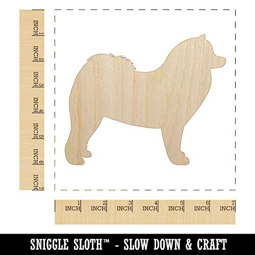 Samoyed Dog Solid Unfinished Wood Shape Piece Cutout for DIY Craft Projects - 1/4 Inch Thick - 6.25 Inch Size Sniggle Sloth