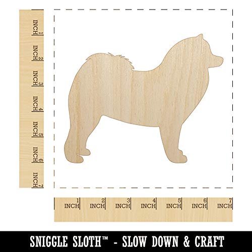 Samoyed Dog Solid Unfinished Wood Shape Piece Cutout for DIY Craft Projects - 1/4 Inch Thick - 6.25 Inch Size
