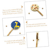 COHEALI 16 Pcs Painting Rattle Bell Rattle Kid Monkey Drum Blank Wood Rattle- Drum Panderetas para Niños Unfinished Wood Crafts Percussion COHEALI