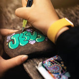 Colourcolor Metallic Marker Pens - Dual Tip Brush and Fine Point Pens for DIY Album, Black Cards, Rock Painting, Card Making, Scrapbooking, Fabric, Colourcolor