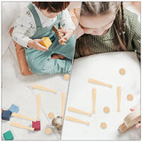 Toyvian Unfinished Mini Wooden Baseball Bats and Balls Unpainted Wood Baseball Bats for Scrapbooking and DIY Craft Projects Toyvian