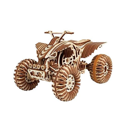 Wood Trick Quad Bike 3D Wooden Puzzles for Adults and Kids to Build - Rides up to 30 ft - Wooden Model Car Kits to Build for Adults - Model Kits for - WoodArtSupply