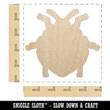Man Faced Stink Bug Insect Unfinished Wood Shape Piece Cutout for DIY Craft Projects - 1/4 Inch Thick - 4.70 Inch Size Sniggle Sloth