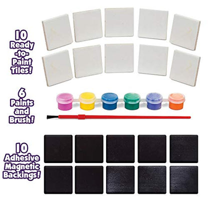 Creative Kids Magnetic Mini Tile Art - Make Your Own 10 Fridge Magnets - WoodArtSupply