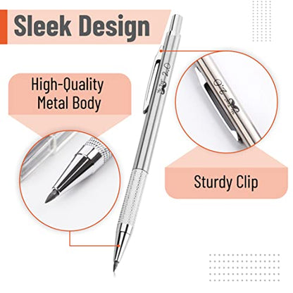 Mr. Pen- Mechanical Pencil, Metal, 2mm for Drafting, Drawing, Lead Holder, Thick Mechanical Pencil - WoodArtSupply