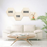 6 Pack Unfinished Wooden Hexagon Cutouts 12 x 10.2 Inch Wooden Hexagon Blanks Slices Natural Wood Hexagon Shape Plaque Board for DIY Crafts Painting AWIZOM