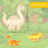 Dinosaur Unfinished Wood Cutouts Dinosaur Wooden Paint Crafts for Kids Home Decoration Ornament Christmas DIY Craft Art Project, 8 Styles (64 Pieces) Jetec