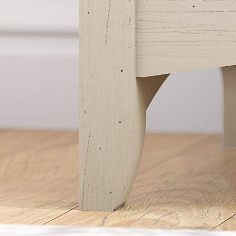 Salinas Antique White 5-Shelf Bookcase Set - Elegant Storage Solution for Any Room Bush Furniture