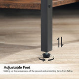 HOOBRO Rustic Industrial 3-Tier Bookshelf and Storage Rack with Metal Frame HOOBRO