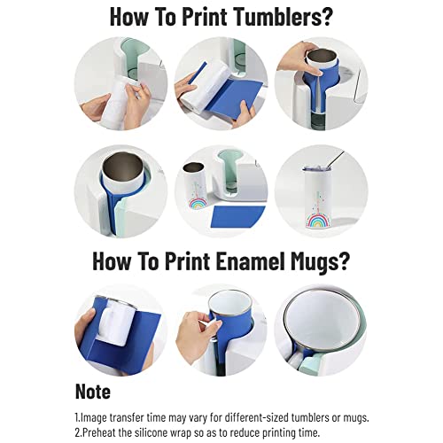 CUPITUP 3 Pcs Silicone Wraps for Sublimation Tumblers Blank Compatible with Cricut Mug Press and Tumbler Press, Heat Press Accessories for Mug Cup CUPITUP