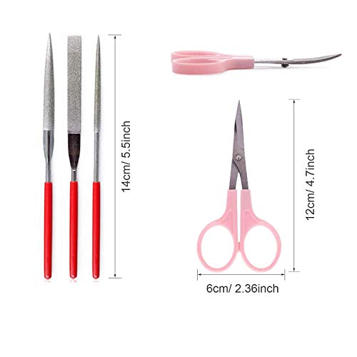 Woohome 17 PCS Resin Casting Tools Set, 3 Style File, Sand Papers, Polishing Blocks, Polishing Cloth, Scissors, Brushes for Jewelry Making Supplies, Woohome