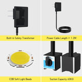 Magnetic Machine Work Light, IP65 Water Proof Flexible Gooseneck Lamp 1000 Lumens 110V for Lathe Milling Drill Press Industrial Lighting YouTeMei