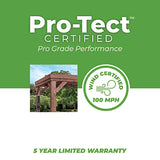 Backyard Discovery 14x10 Brockton All Cedar Pergola, Durable, Quality Supported Structure, Wind Resistant up to 100MPH, Rot Resistant, Electrical Backyard Discovery