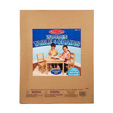 Melissa & Doug Solid Wood Table and 2 Chairs Set - Light Finish Furniture for Playroom,Blonde Melissa & Doug