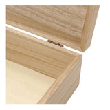 Cregugua 6 Pack Unfinished Wood box with Lid Crafts Wooden Box for DIY Arts Project (8.3x6x2.7 Inches) Cregugua