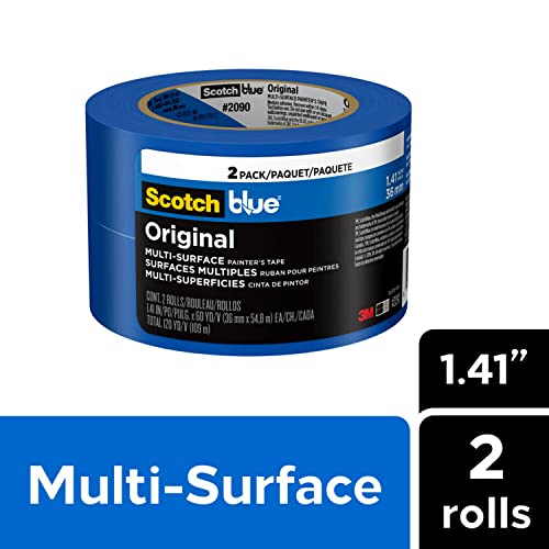 Scotch Painter's Tape Original Multi-Surface Painter's Tape, Blue, Paint Tape Protects Surfaces and Removes Easily, Multi-Surface Painting Tape for Scotch Painter's Tape