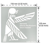 Aleks Melnyk No.443 Metal Stencil, Ancient Egypt, Haroeris, Horus The Ancient, Scarabaeus, Egyptian Religion, Small Stencil, 1 PC, Template for Wood Aleks Melnyk