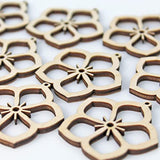 ALL SIZES BULK (12pc to 100pc) Unfinished Wood Wooden Laser Cutout Tropical Flower Dangle Earring Jewelry Blanks Shape Crafts Made in Texas Texan Wood Crafts