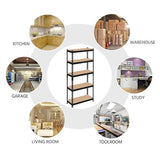 Topeakmart 4 PCS 5-Tier Utility Shelves, Metal Storage Shelves Garage Shelving Unit Adjustable Garage Storage Shelves Storage Racks Heavy Duty Shed Topeakmart