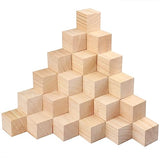 50 Packs Wooden Blocks for Crafts, 2 Inch Pine Wood Cubes, Wooden Cubes for Paint, Stamp, Decorate, DIY Projects and Personalized Gifts,by GNIEMCKIN. GNIEMCKIN