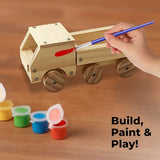 Kraftic Woodworking Building Kit for Kids and Adults, with 6 Educational Arts and Crafts DIY Carpentry Construction Wood Model Kit Toy Projects for Kraftic