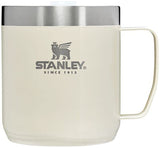 Stanley Stay Hot Camp Mug - Durable 18/8 Stainless Steel Insulated Mug - Splash-Free Tritan™ Drink-Thru Lid - 12 OZ - Cream Gloss STANLEY
