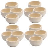 Abaodam 16 pcs small wooden bowl condiment bowls small wood bowls unfinished wooden bowl DIY mini serving bowl unfinished wood bowls wooden bowl for Abaodam