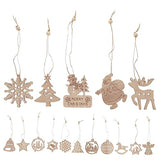 Artibetter 1 Set Christmas Decoration Pendant Unfinished Christmas Shapes Wooden Christmas Cutout Nativity Decor House Decorations for Home DIY Craft ARTIBETTER
