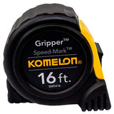 Komelon SM5416 Speed Mark Gripper Acrylic Coated Steel Blade Tape Measure 16-feet by 1-Inch, White Blade Komelon