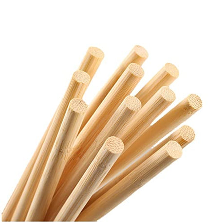 HOPELF 10PCS Dowel Rods Wood Sticks Wooden Dowel Rods - 1/2 x 17.5 Inch Unfinished Bamboo Sticks - for Crafts，Hardwood Dowel Rod Assortment，Wooden HOPELF