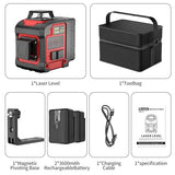 8 Line Laser Level 2×360° Leveling Green Laser Self Level Tool，200ft 2D Green Line Cross for Leveling Tool for Construction and Picture Hanging，Laser Ereoin