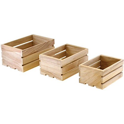 Mini Multicraft Imports WS920 Wood Craft Crate Caddy Set (3 / Pack)