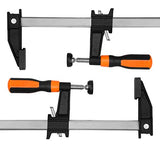 WEN 10236F2 Quick-Adjust 36-Inch Steel Bar Clamps with 2.5-Inch Throat and Micro-Adjustment Handle, Two Pack , Multicolor WEN