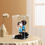 Acrylic Display Case Clear Action Figure Display Case with Mirrored Back, Dustproof Protection Display Box Alternative Glass Case for Collectibles Dezzer
