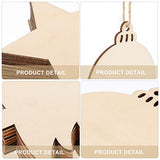 SEWACC Unfinished Wooden Christmas Ornaments 30pcs Christmas Wooden Slices DIY Blank Wood Cutouts for Crafts Centerpieces Christmas Decorations SEWACC