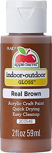 Apple Barrel Gloss Acrylic Paint in Assorted Colors (2-Ounce), 20354 Real Brown Apple Barrel
