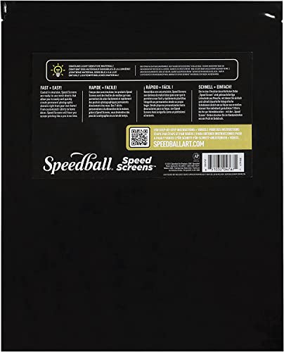 Speedball Speed Screens, 10"x12" (3-Pack), Photo Emulsion Stencils for Screen Printing T-Shirts and Crafts Speedball