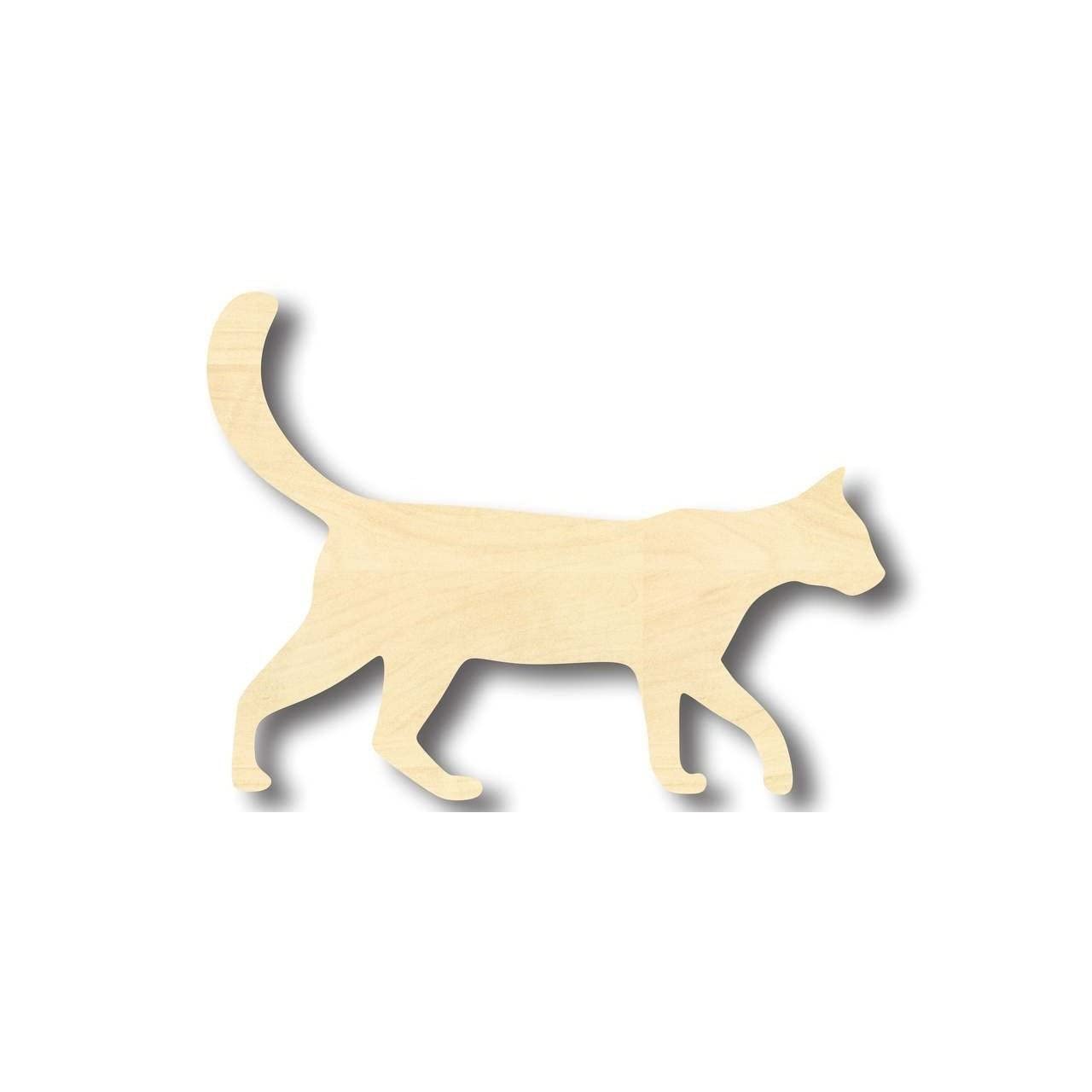 Unfinished Wood Cat Shape - Animal - Pet - Craft - up to 24" DIY 14" / 1/4" 24 Hour Crafts